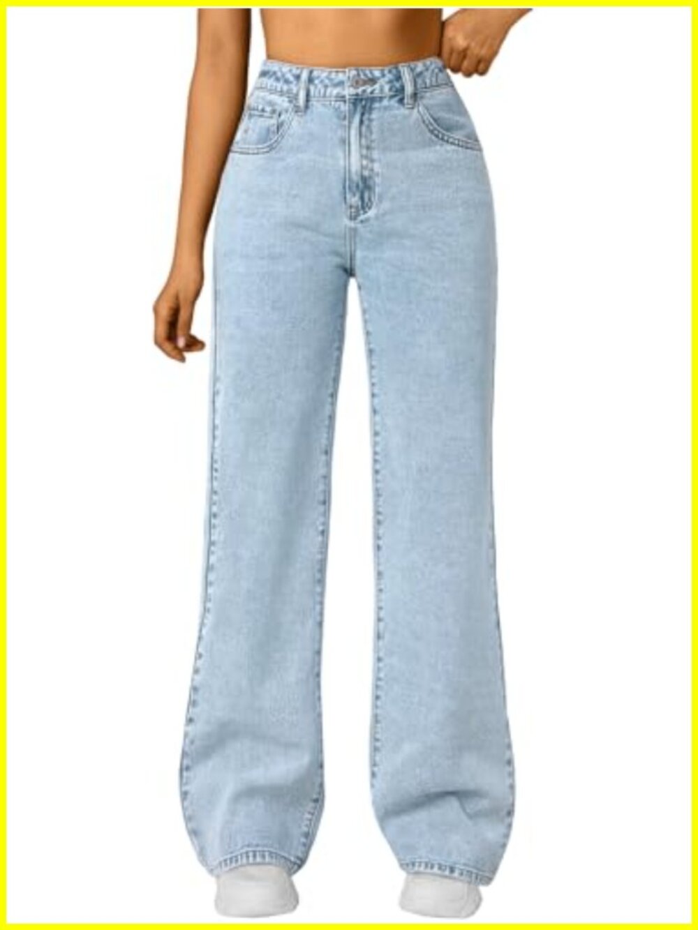 High Waisted Wide Leg Jeans Stretch Baggy
